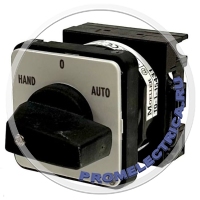 T0-1-15431/E Выключатель, 1P, Ie = 12A, Пол. HAND- 0 -AUTO, 45 °, 48х48 мм, переднее крепление