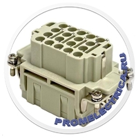 РСГЕ-18-16-Р-Г Разъем / вставка / мама / гнездо, 18 pin, 16 Ампер, 500 Вольт, размер 10B (контакты приобретаются отдельно)
