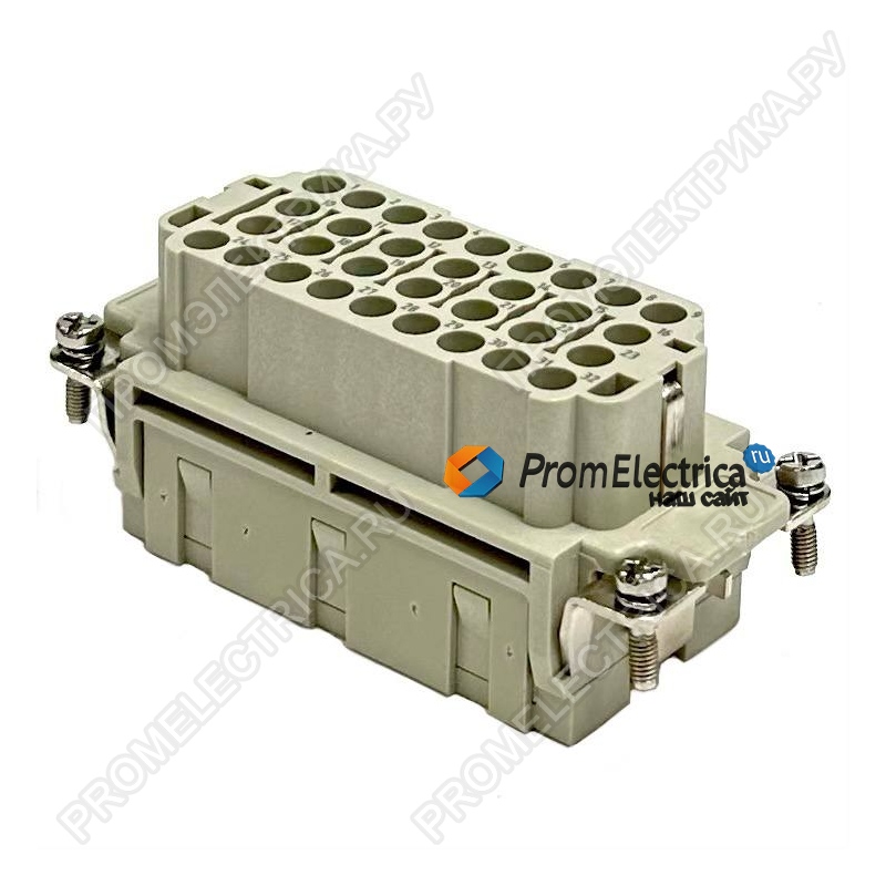 РСГЕ-32-16-Р-Г Разъем / вставка / мама / гнездо, 32 pin, 16 Ампер, 500 Вольт, размер 16B (контакты приобретаются отдельно)