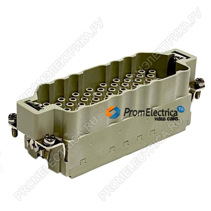 РСГ2Е-64-16-Р-Ш Разъем / вставка / папа / штекер, 64 pin, 16 Ампер, 500 Вольт, размер 24B (контакты приобретаются отдельно)