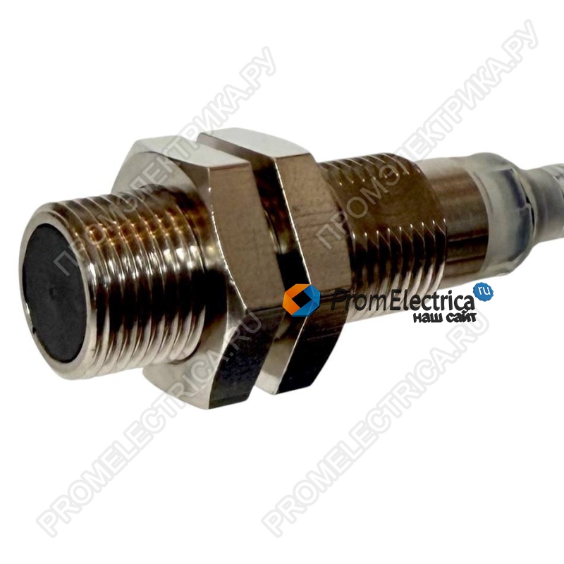 E2E-X4B1T12 2M Датчик индуктивный, никель-латунный, короткий корпус, M12, экранированный, 4 мм, постоянный ток, 3-проводный, PNP NO, кабель 2м
