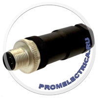 RK-AP-PG9-B Прямой разъем M12, 3PIN, K-code, штекер папа, PG9, черного цвета RK-AP-PG9-B Прямой разъем M12, 3PIN, K-code, штекер папа, PG9, черного цвета