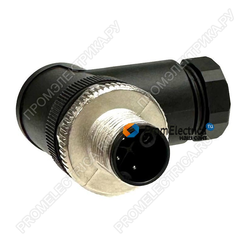 RK-EP-PG9-B Угловой разъем M12, 4PIN, K-code, штекер папа, PG9, черного цвета