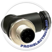 RK-FP-PG9-B Угловой разъем M12, 5PIN, K-code, штекер папа, PG9, черного цвета