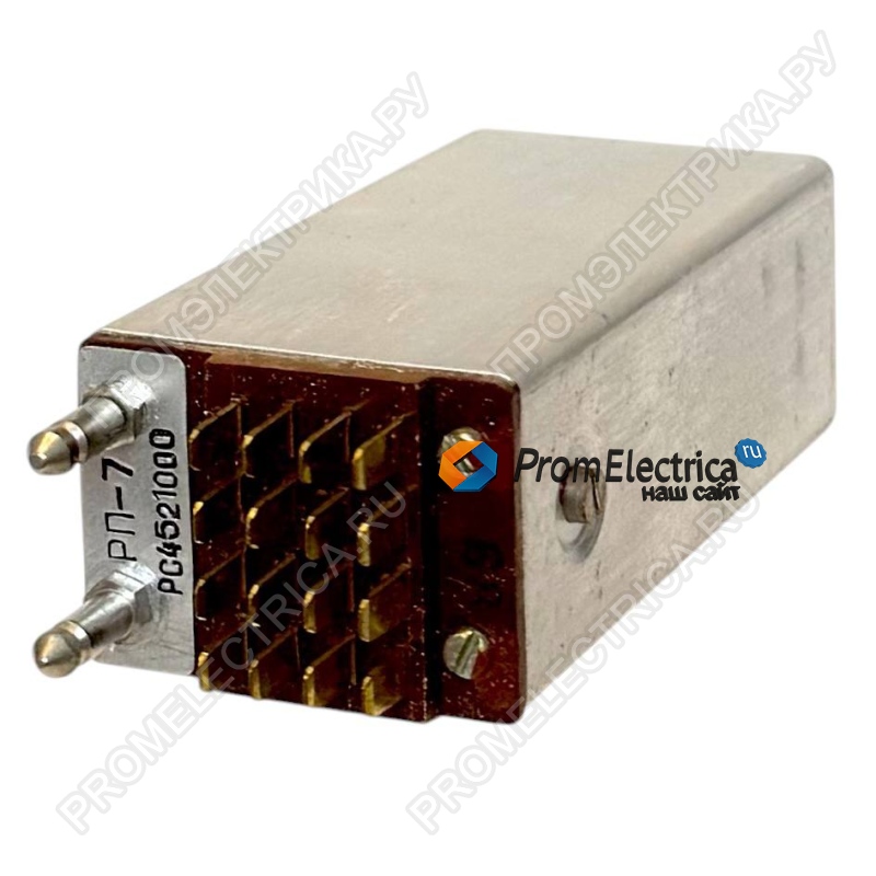 РП-7 РС4.521.000 Реле зачехленные, поляризованные, с одним элементом на переключение, предназначены для коммутации электрических цепей постоянного тока. РС4.521.000