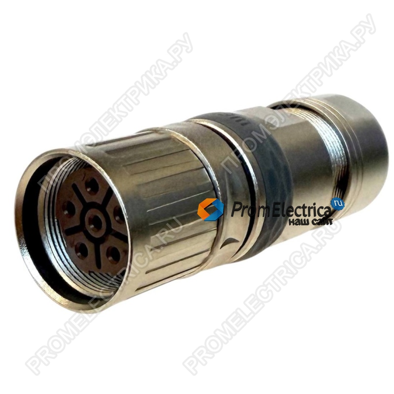 M23DK6TK Прямой разъем M23, 6pin, гнездо.
