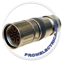 M23DK6TK Прямой разъем M23, 6pin, гнездо.