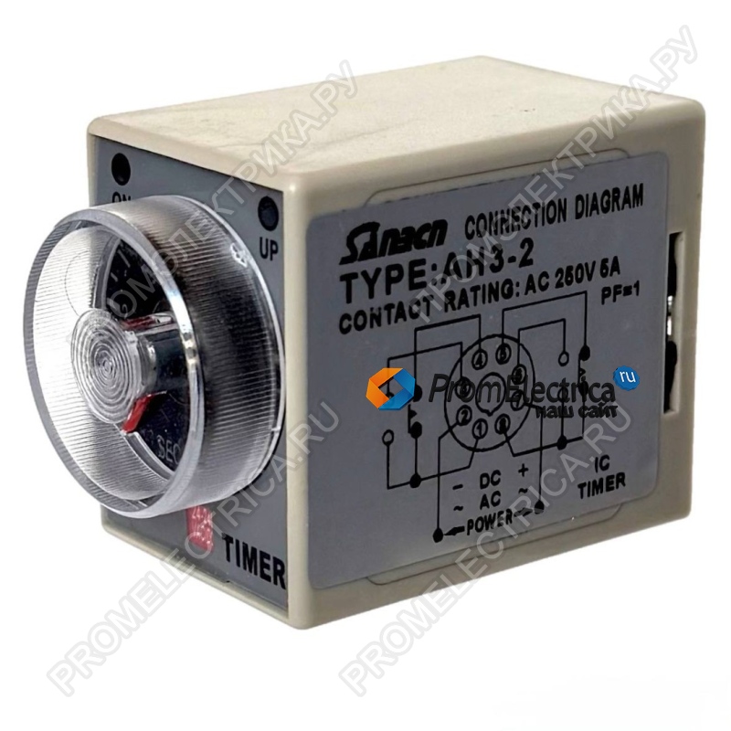 AH3-2-24-240VAC/DC Реле времени 0,1сек-10сек, 24-240V AC/DC