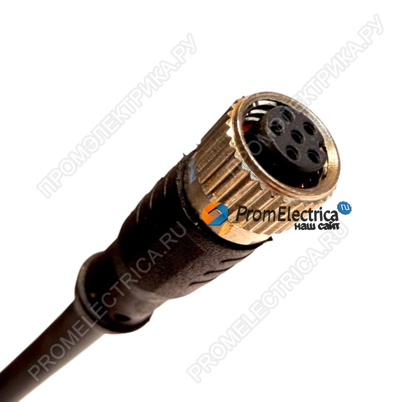 Прямой разъем M8, 6PIN, гнездо мама, кабель 2 метра