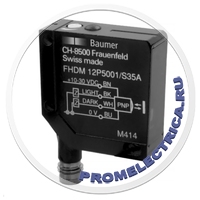 FHDM 12P5001/S35A датчик оптоэлектронный, дальность: 15÷300мм, PNP, отражательный Baumer