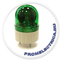 ASGB-01G (12VDC) Проблесковый маячок зеленого цвета с зуммером, 12 Вольта DC LED