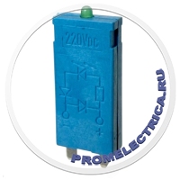 9901922099 - зеленый светодиод + диод (прямой полярности) рабочий диапазон напряжений 110-220 Вольт DC Finder 99.01.9.220.99