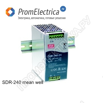 SDR-240-48 mean well Импульсный блок питания 240W, 48V, 0-5A