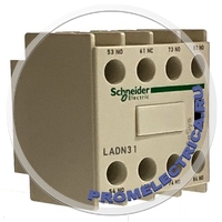 LADN31 дополнительный контактный блок 3НО+НЗ, фронтальный монтаж, крепление с помощью винтовых зажимов, Schneider Electric