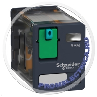 RPM21BD силовое реле, 2 перекидных контакта, напряженипе 24 Вольта постоянного тока, Schneider Electric
