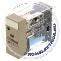 5 Ампер, 24VDС, 2 контакта с индикацией и тестовой кнопкой, съёмное реле повышенной функциональности - G2R-2-SNI 24VDC(S) Omron