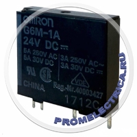 OMRON G6M-1A 24VDC - Реле: электромагнитное SPST-NO Uобмотки:24ВDC 3А миниатюрные OMRON G6M-1A 24VDC - Реле: электромагнитное SPST-NO Uобмотки:24ВDC 3А миниатюрные