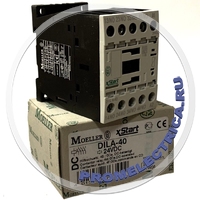 EATON ELECTRIC DILA-40(24VDC) - Контактор:4-полюсный 24ВDC 4А NO x4 Серия: DILA-40