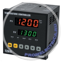 TZN4L-14R Температурный контроллер, 2 дисплея, 4 разряда, 96х96х100мм, аварийный выход, 100-240VAC, выход реле