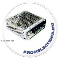 S-25-24 Импульсный блок питания 25 Ватт, 216-264 Вольт, 0-11 Ампер, Mean Well