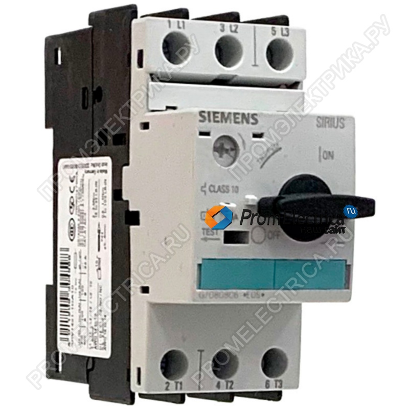 3RV1021-4BA10 Автомат защиты двигателя 20A, 75 кВатт, типоразмер S0 класс 10