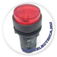 XB7-NJ0-B1 R Кнопка с фиксацией, кнопка с подсветкой, светодиод LED, красная, 24 Вольт, 22 мм