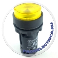 XB7-NJ0-B1 Y Кнопка с фиксацией, кнопка с подсветкой, светодиод LED, желтая, 24 Вольт, 22 мм