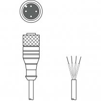 KD U-M12-4A-V1-300 Соединительный кабель 50132430 Leuze