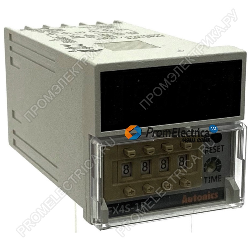 FX4S-1P2 (24 VAC/DC)  Счетчик-таймер, цифровой, 48x48x91мм, 4 разряда, 1 уставка, 12-24VAC/DC