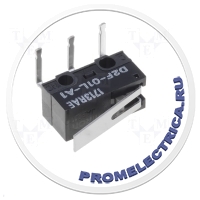 OMRON D2F-01L-A1 - Микропереключатель с рычагом SPDT 0,1A/30ВDC ON-(ON) 1 IP40