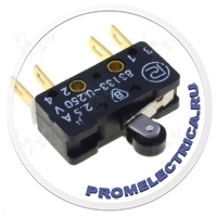 PROMET 83 133 54ER75 - Микропереключатель с рычагом (с роликом) SPST-NO + SPST-NC