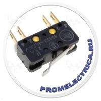PROMET 83 133 S54 AR1475 - Микропереключатель с рычагом SPST-NO + SPST-NC 2,5A/250ВAC
