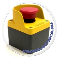 M1C200E40 Кнопочный пост управления аварийный металлический желто-серый с аварийной кнопкой Emas