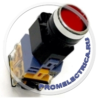 GL-11DS-R-220VAC Кнопки 22 мм с фиксацией, 1NO+1NC, 10A, красного цвета, с подсветкой 220В
