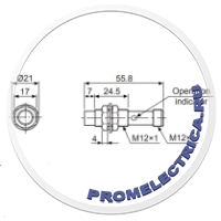 PRDCMT12-8DO Индуктивный датчик 12 мм круглый, не экранированный, 8 мм, 2 провода, 12 - 24 В постоянного тока Autonics