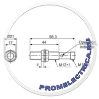 PRDCMLT12-4DO Индуктивный датчик, диапазон обнаружения 4мм, M12, цилиндрические, DC 2 провода, Autonics