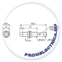 PRDCMLT12-8DO Индуктивный датчик, диапазон обнаружения 8мм, M12, 12-24 В постоянного тока Autonics