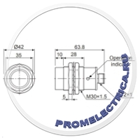 PRDCMT30-25DC Индуктивный датчик 30mm, без экранирования, 25mm , NC, 12 - 24 VDC Autonics