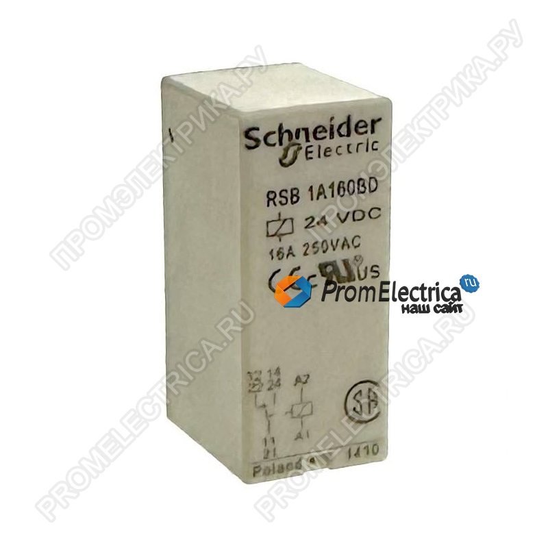 RSB1A160BD РЕЛЕ 1CO 24В ПОСТТОК Schneider Electric