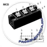 MCD161-24io1B Тиристор-диодный модуль, 2400 Вольт, 165 Ампер, Ixys
