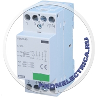 VS425 Монтажный контактор на DIN-рейку, 4 полюса, 24-230 Вольт, 25 Ампер, контакты NO и NC Elko