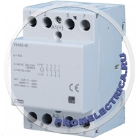 VS463 Монтажный контактор на DIN-рейку, 4 полюса, 24-230 Вольт, 63 Ампер, контакты NO и NC Elko