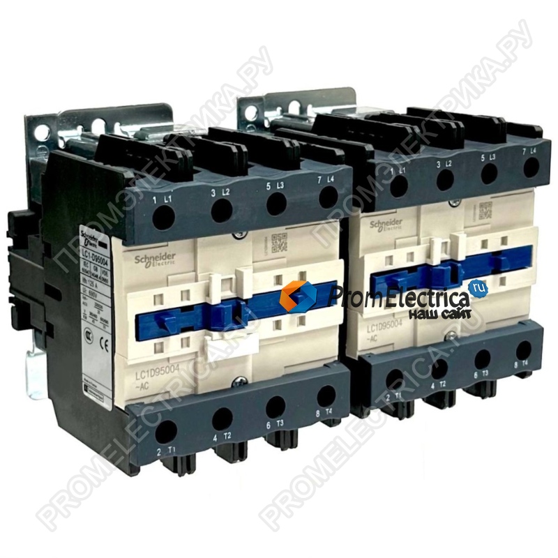 LC2D80004U7 КОНТАКТОР РЕВЕРСИВНЫЙ ПУСКАТЕЛЬ 4Р(4НО),AC1,125A,240V50ГЦ Schneider Electric