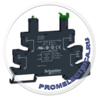 SSLZVA1 Розетка для реле со светодиодным индикатором, Винтовая клемма, 6 A, 5/24 V DC Schneider Electric