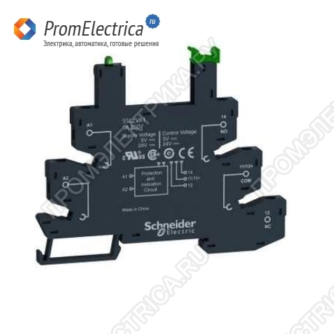 SSLZRA3 Розетка для реле со светодиодным индикатором, Пружинная клемма, 6 A, 110 V AC/DC Schneider Electric