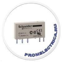 RSL1GB4BD Реле с контактными штырями типа РСВ, 1 перекидной контакт, слаботочное исполнение, 6 A, 24 V DC, Schneider Electric