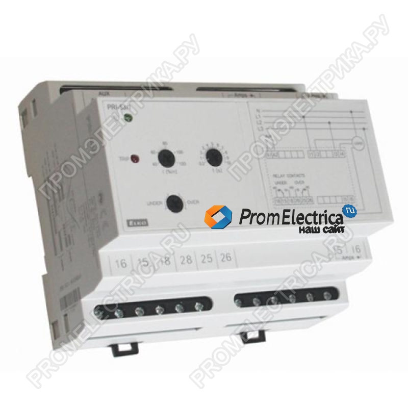 Купить PRI-53/1  контроля тока трехфазное, 24-240 Вольт, 0-5 Ампер .