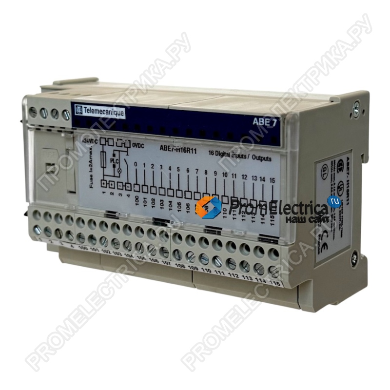 ABE7H16R11 TELEFAST БАЗА 16 КАНАЛОВ ВХ/ВЫХ, ИНДИКАЦИЯ СОСТОЯНИЯ КАНАЛА Schneider Electric