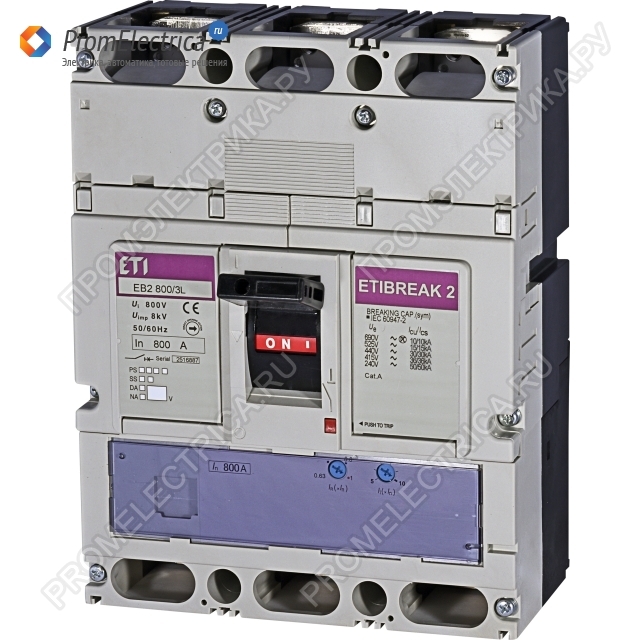 004672151 EB2 800/3L 800A 3p Промышленные автоматические выключатели