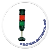 ik52l024zm03 Сигнальная колонна светодиодная с зумером 50 мм, цвет: красный, зеленый 24В